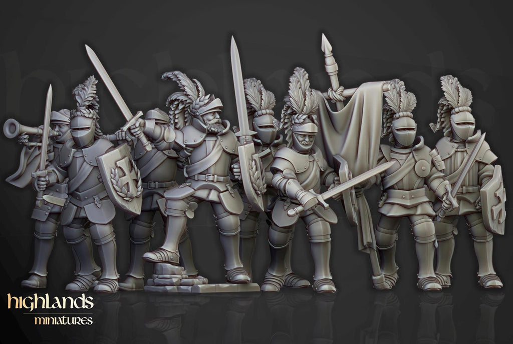 Sunland knights on foot | Highlands Miniatures