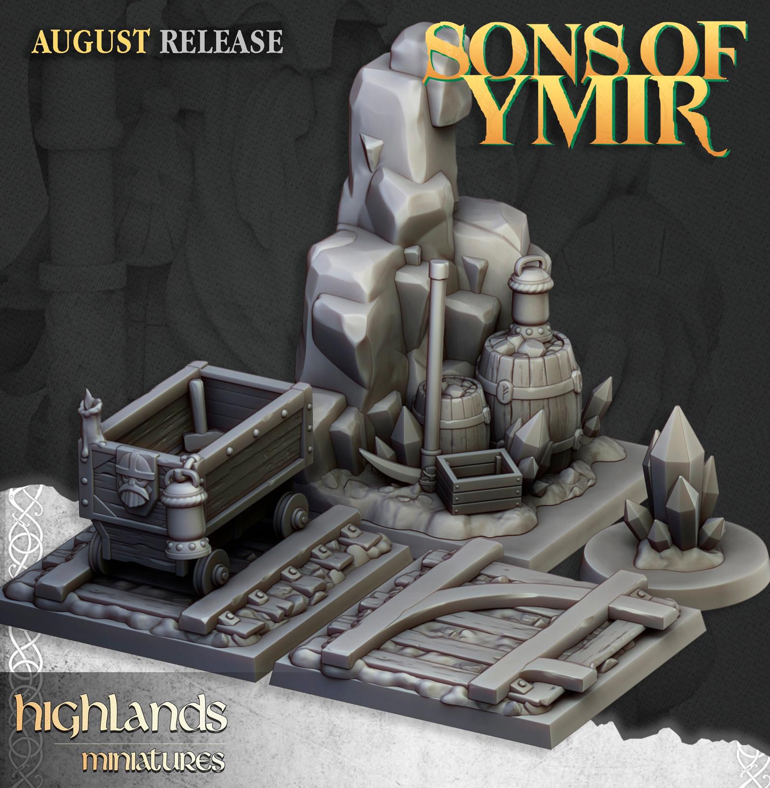 Dwarf Miners - Highlands Miniatures