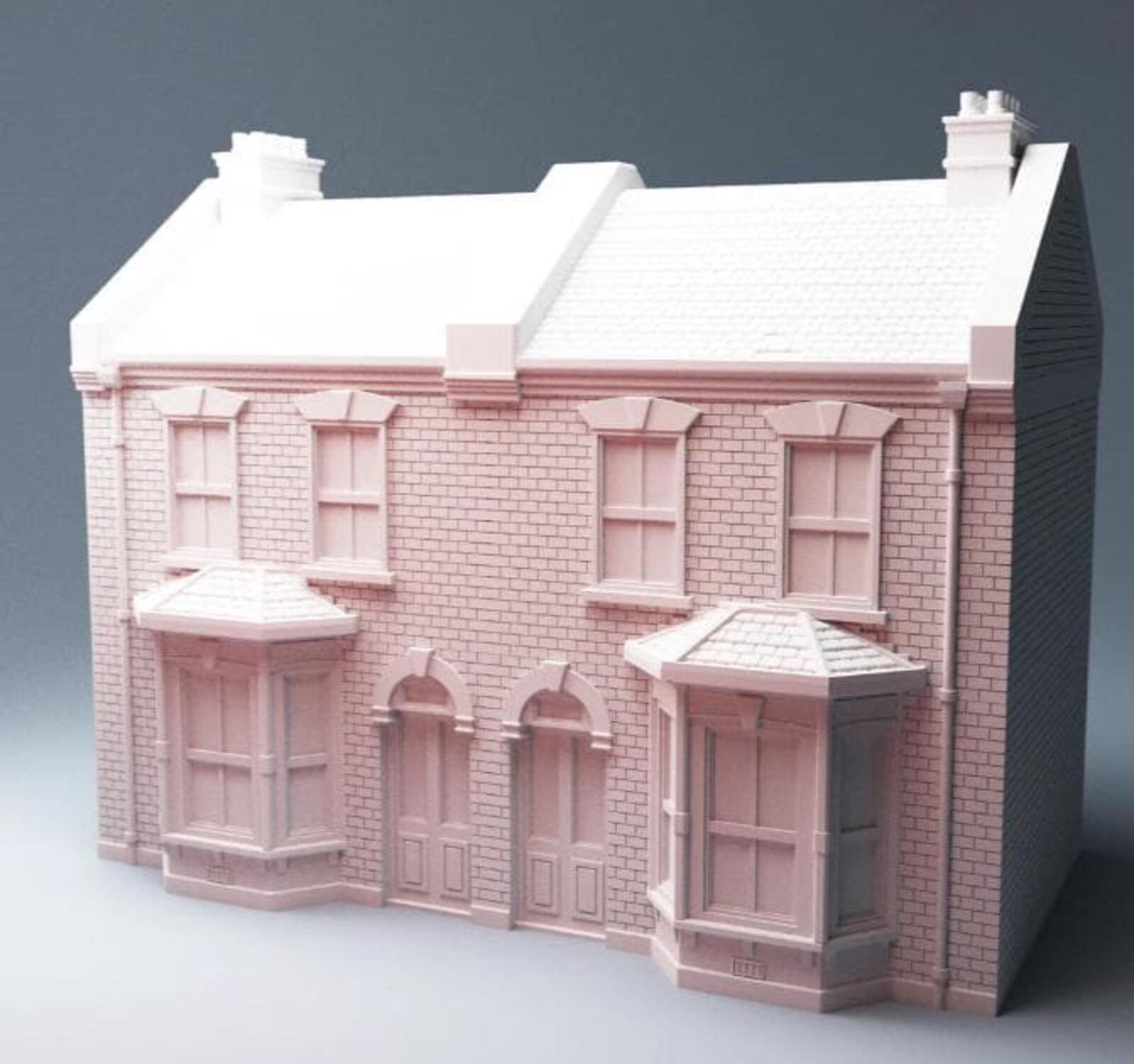 Urban English Terraced House  – Modern City Building for MCP, Fallout, TWD – Corvus Games Terrain