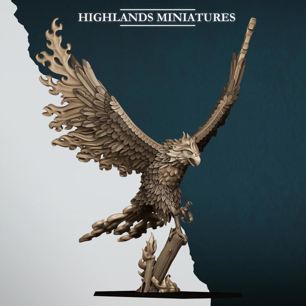 Aegean Lord on Phoenix (fire or ice) - Highlands Miniatures