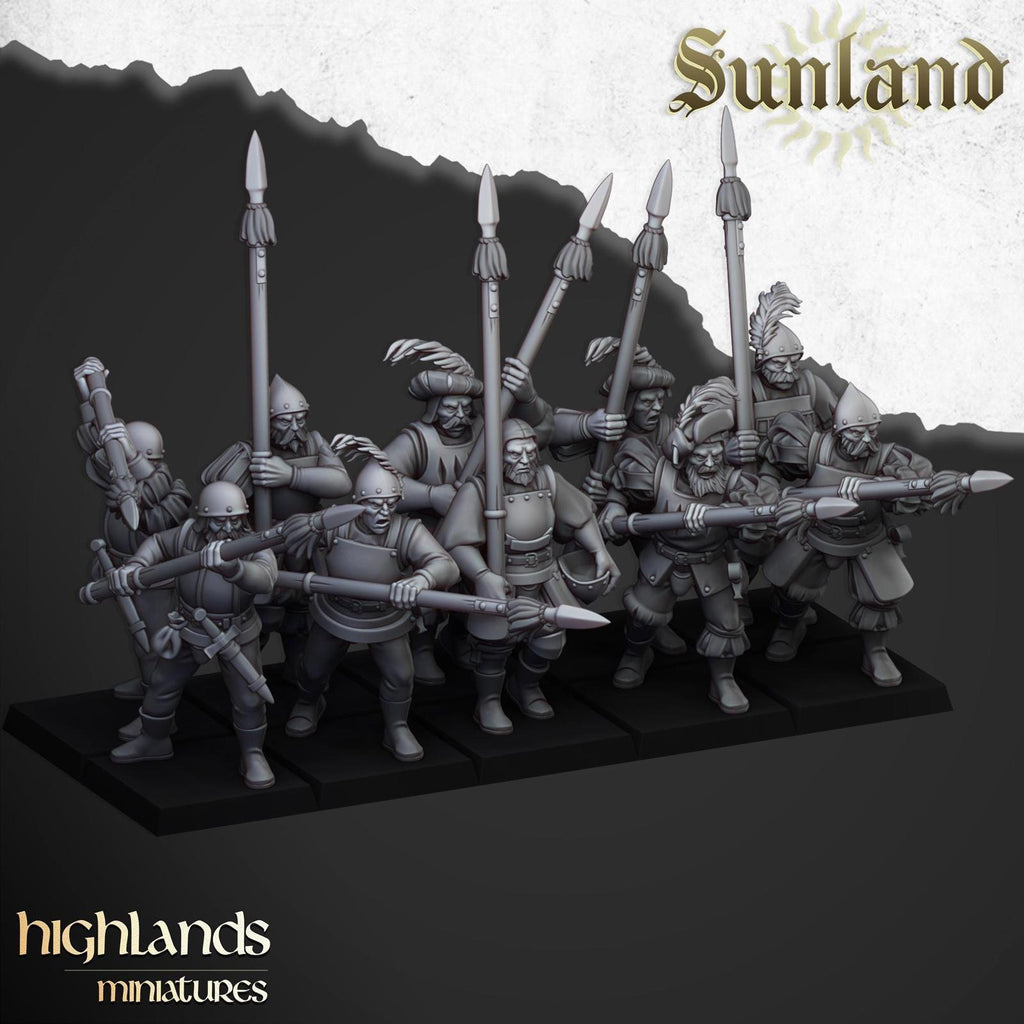 Sunland imperial troops with spears