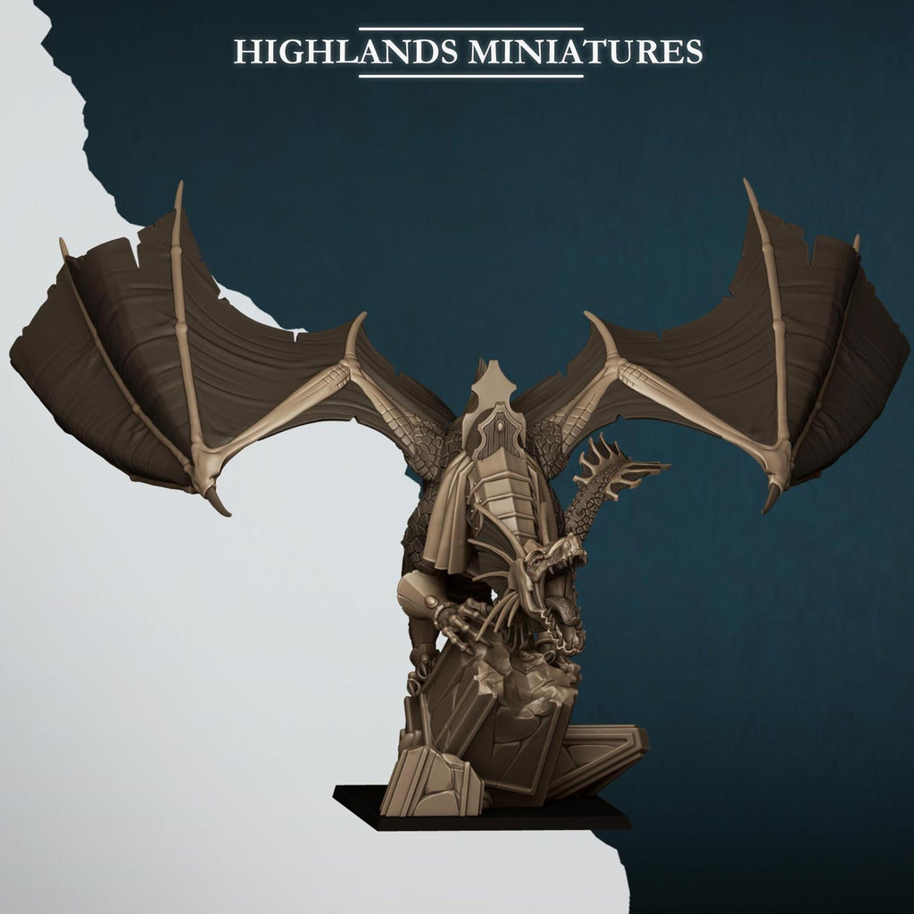 Aegean Elf Great Mage on Dragon - Highlands Miniatures