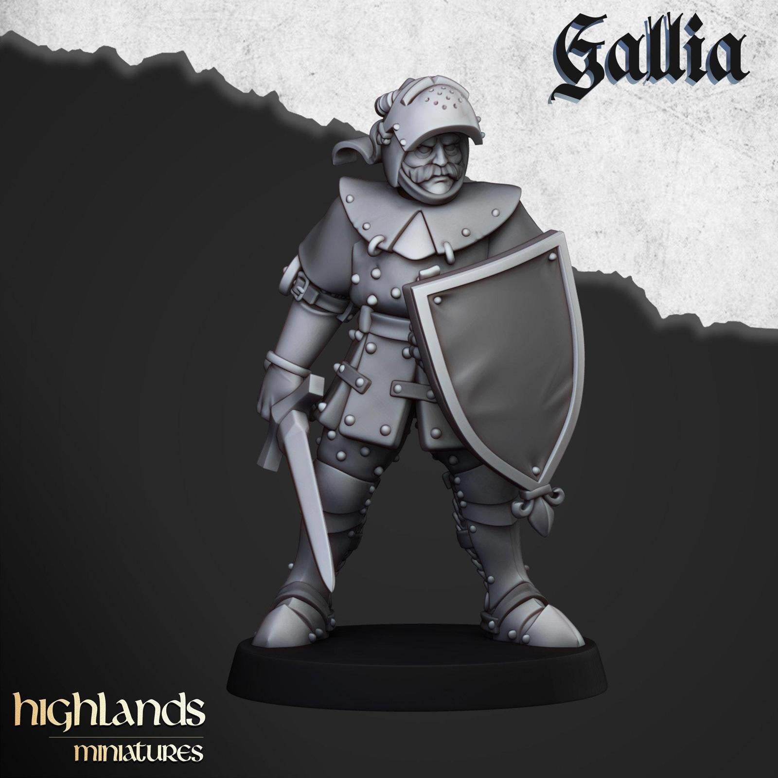 Knights Of Gallia On Foot | Highlands Miniatures