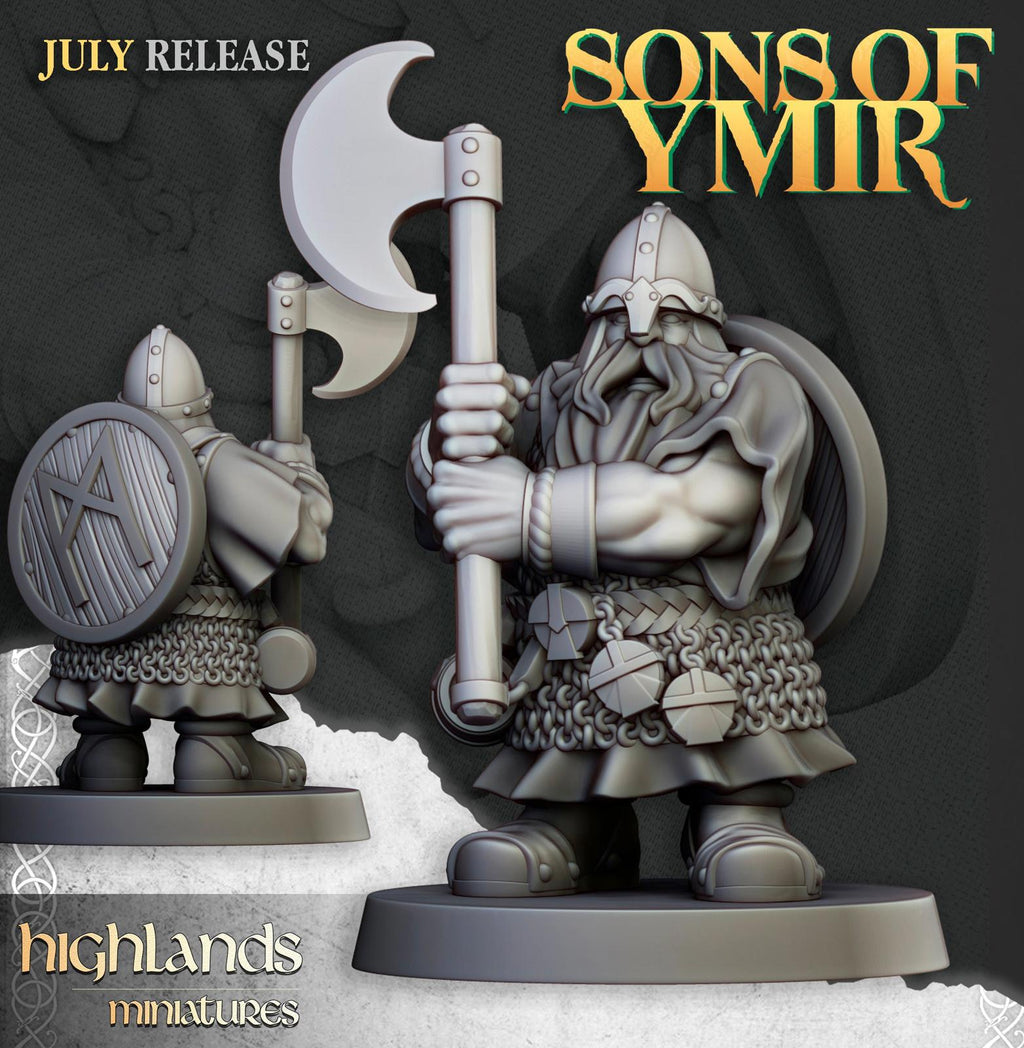 Dwarf Warriors with great weapons - Highlands Miniatures