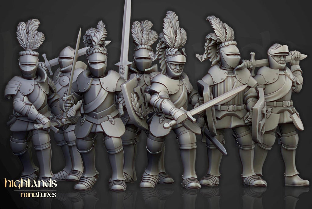 Sunland knights on foot | Highlands Miniatures