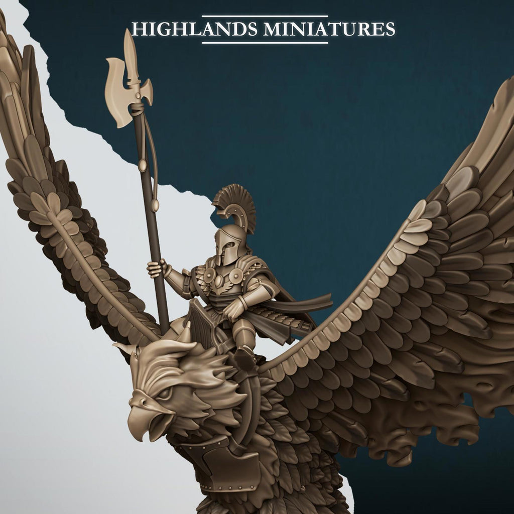 Aegean Lord on Phoenix (fire or ice) - Highlands Miniatures