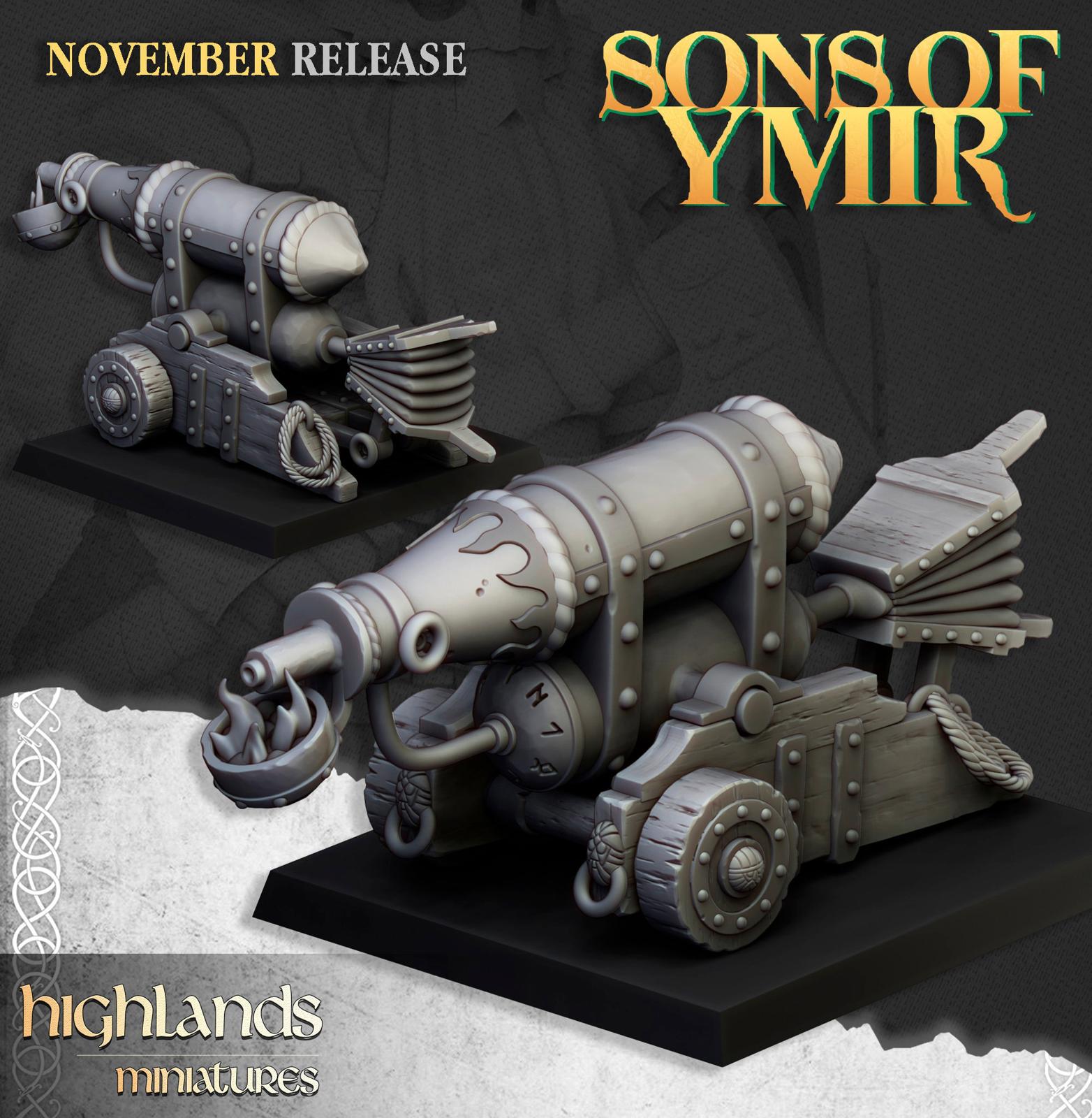 Dwarf Flame Cannon - Highlands Miniatures
