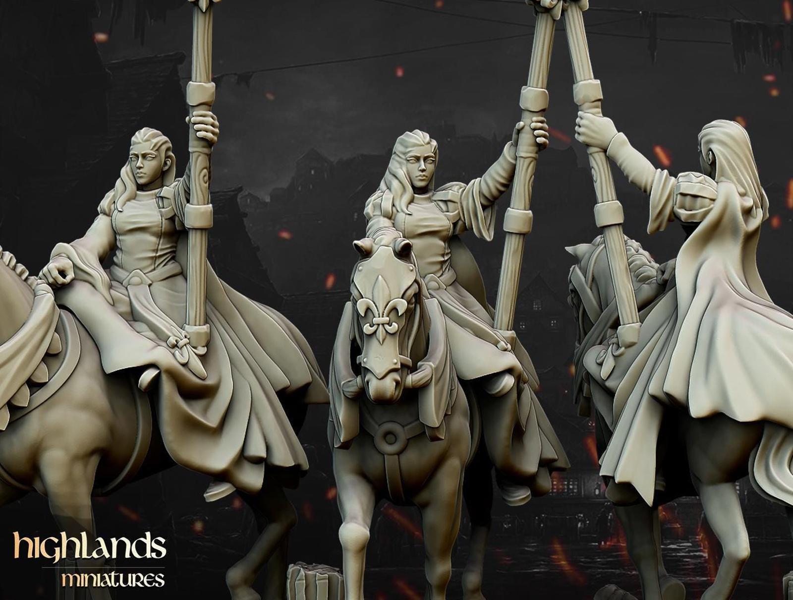 Gallia Damsel of the lady foot and mounted ( old version ) | Highlands Miniatures