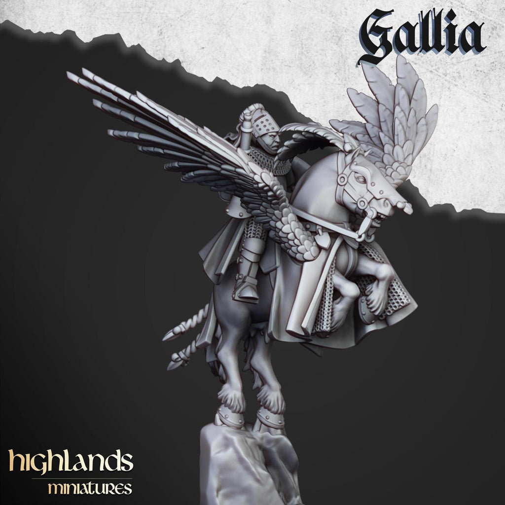 Gallia Knights on Pegasus | Highlands Miniatures
