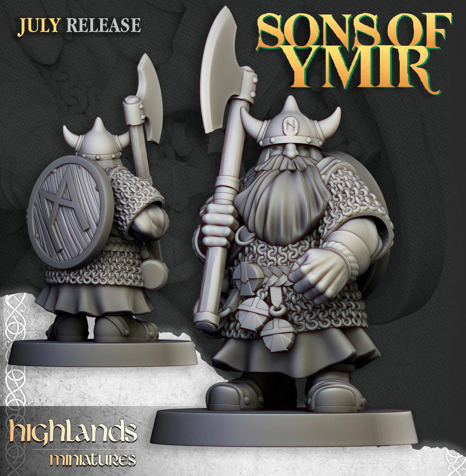 Dwarf Warriors with great weapons - Highlands Miniatures
