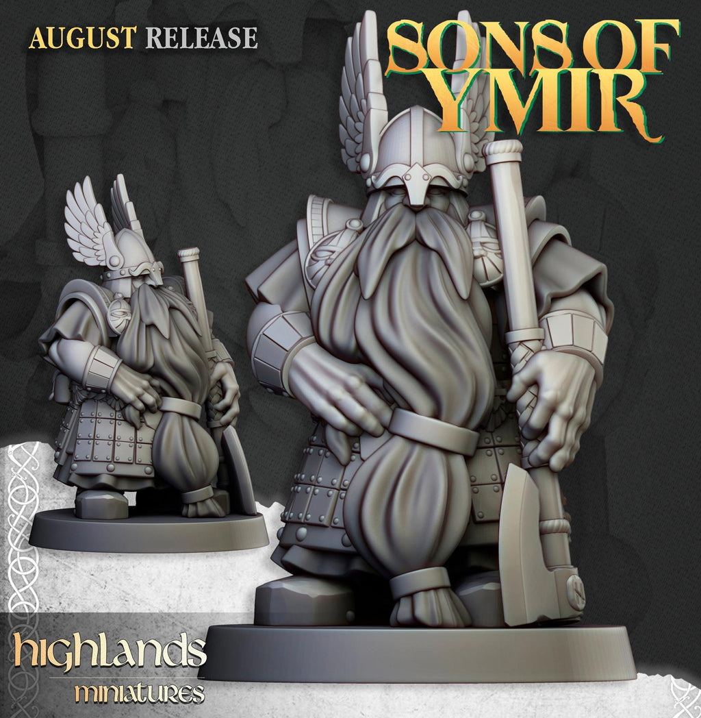 Dwarf Veterans with Two Handed Weapons - Highlands Miniatures
