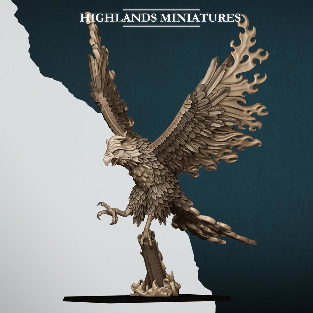 Aegean Lord on Phoenix (fire or ice) - Highlands Miniatures