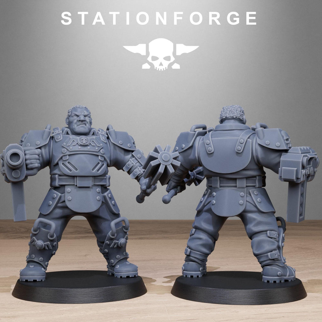 GrimGuard Armored Bull Ogre Mutants - Station Forge - Space Peace Keepers of Krieg 32mm