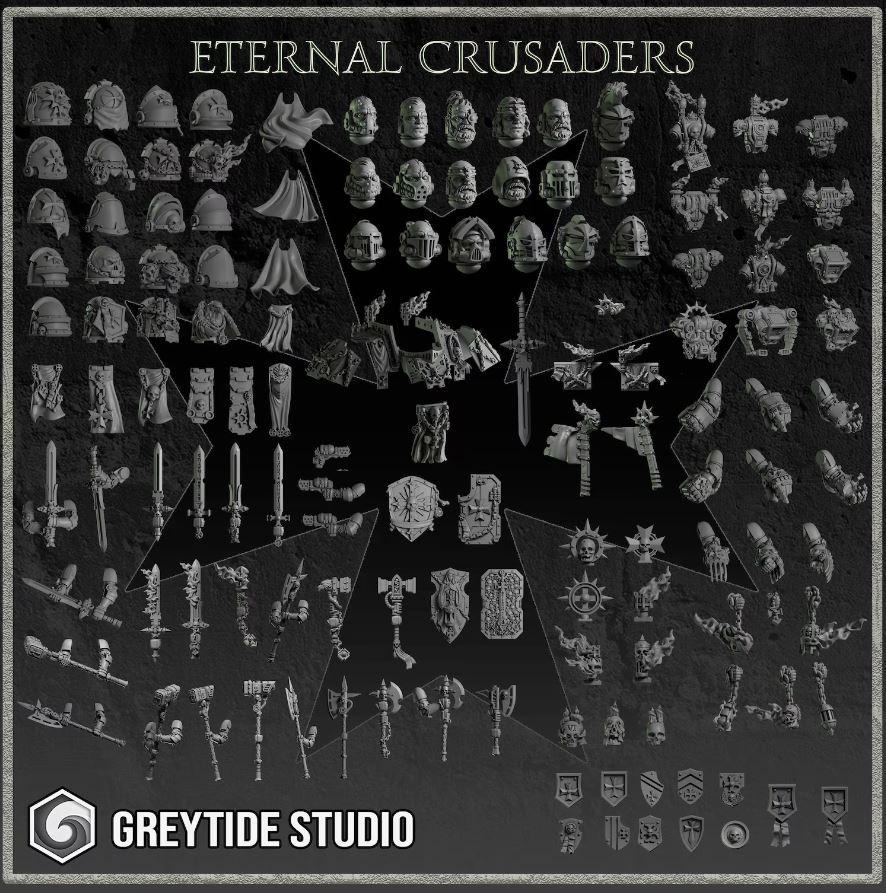 Eternal Crusaders Melee Set GreyTide Studio | Tabletop Miniature Wargaming Grim-Dark Sci-Fi  Proxy