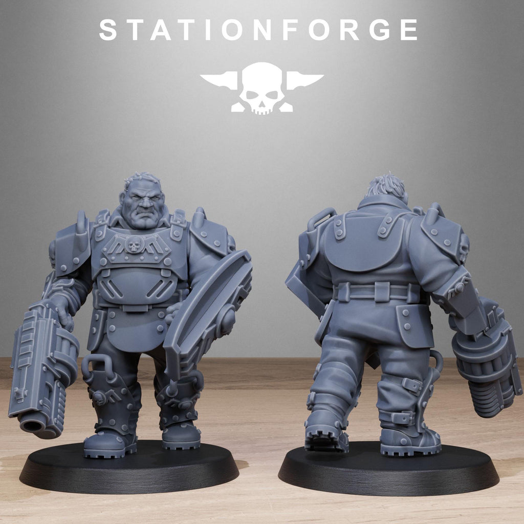 GrimGuard Armored Bull Ogre Mutants - Station Forge - Space Peace Keepers of Krieg 32mm
