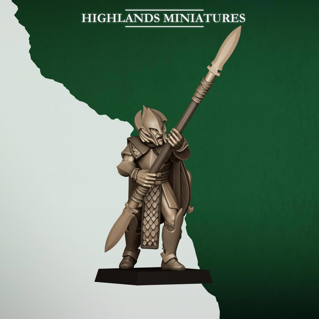 Feral Elves Spearmen Regiment for Fantasy Wargaming by Highland Miniatures