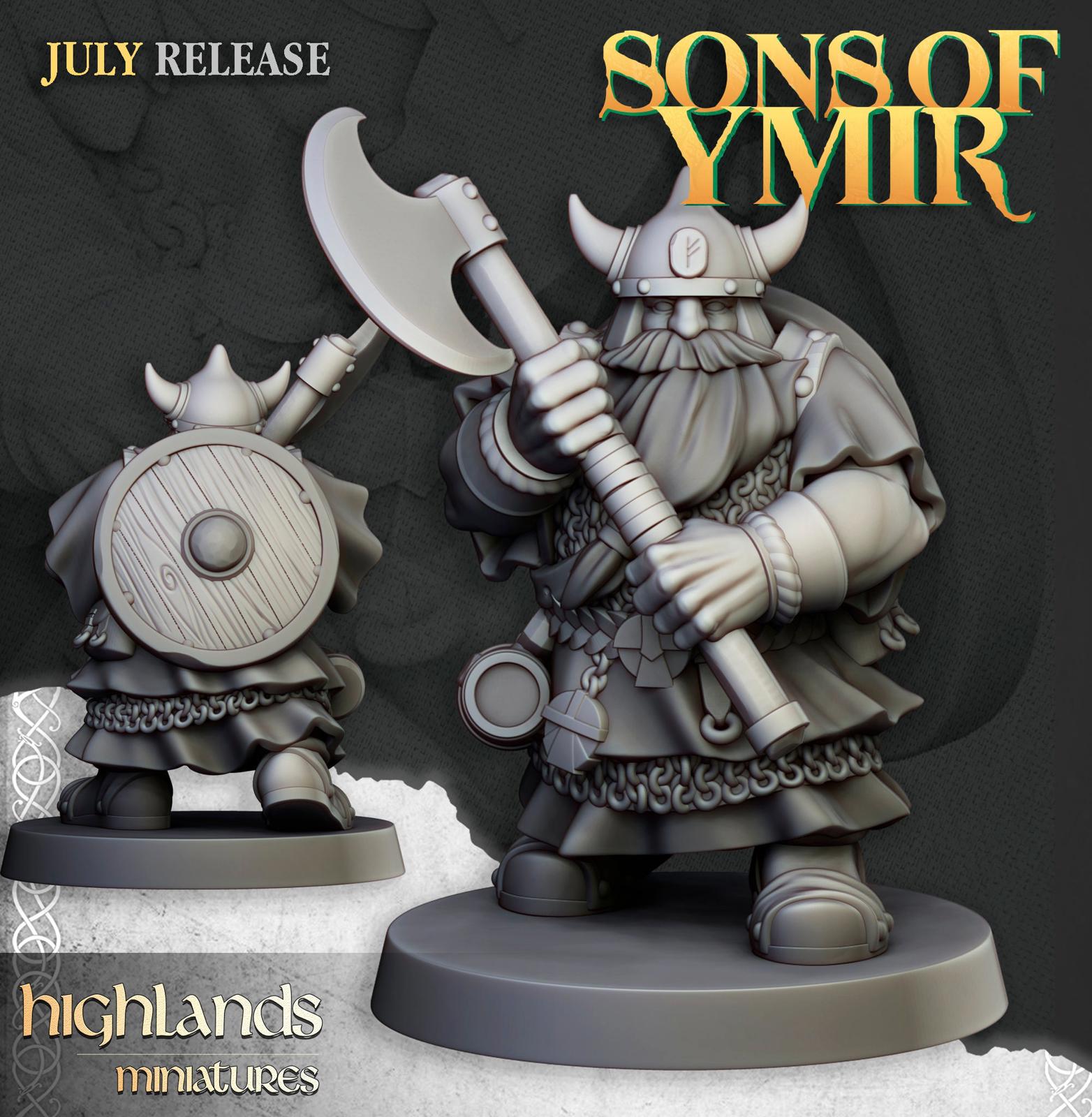 Dwarf Warriors with great weapons - Highlands Miniatures