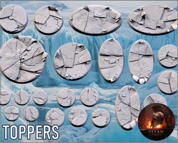 Txarli Factory TOPPERS, Frozen / Ice World 25mm/32mm/40mm/50mm/60mm and more / Wargaming / Trench Crusade