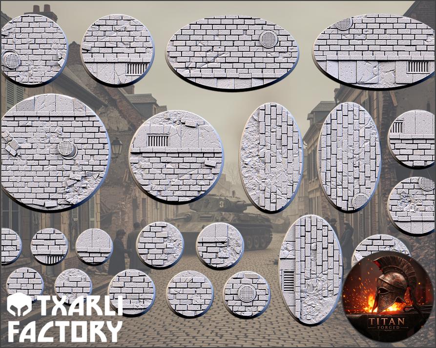 Txarli Factory WW2 Bases 25mm/32mm/40mm/50mm/60mm and more / Wargaming