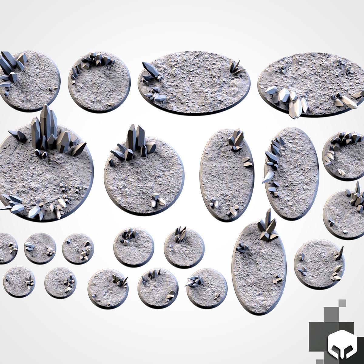 Txarli Factory TOPPERS Alien Glass Bases 25mm/32mm/40mm/50mm/60mm and more / Wargaming