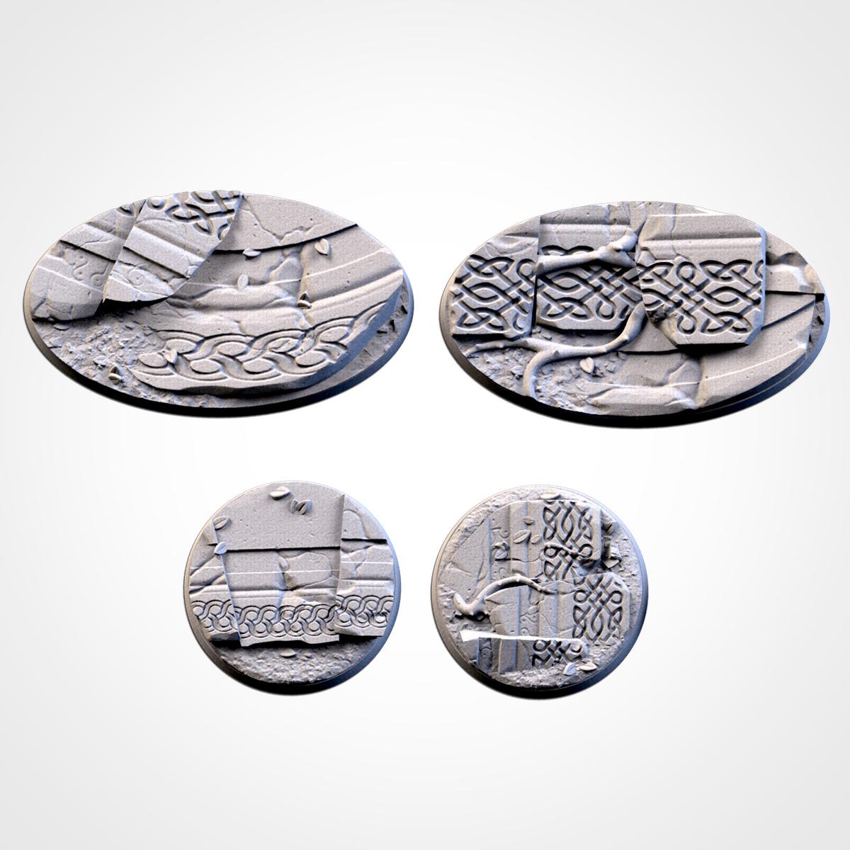Txarli Factory, Ancestral Ruins Bases 25mm/32mm/40mm/50mm/60mm and more / Wargaming