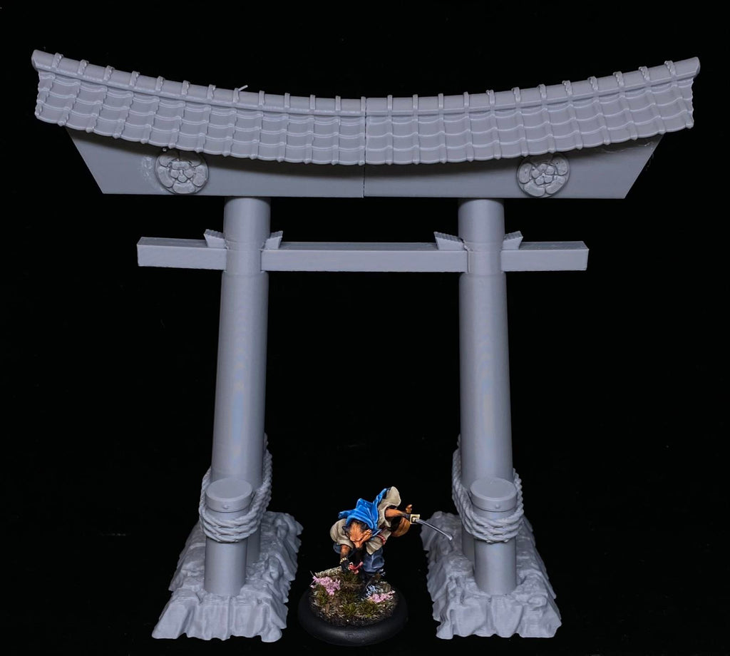 Samurai Large Torii gate 28mm 3D printed terrain test of honour 3DAlienworlds