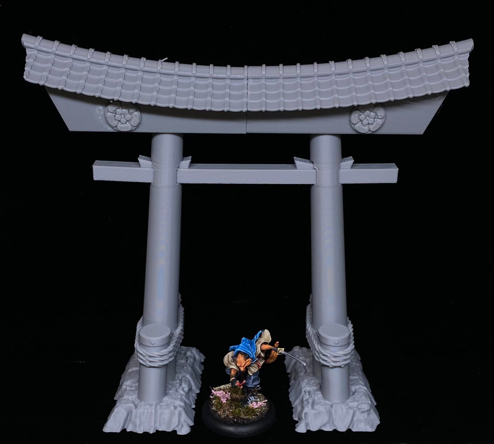 Samurai Large Torii gate 28mm 3D printed terrain test of honour 3DAlienworlds